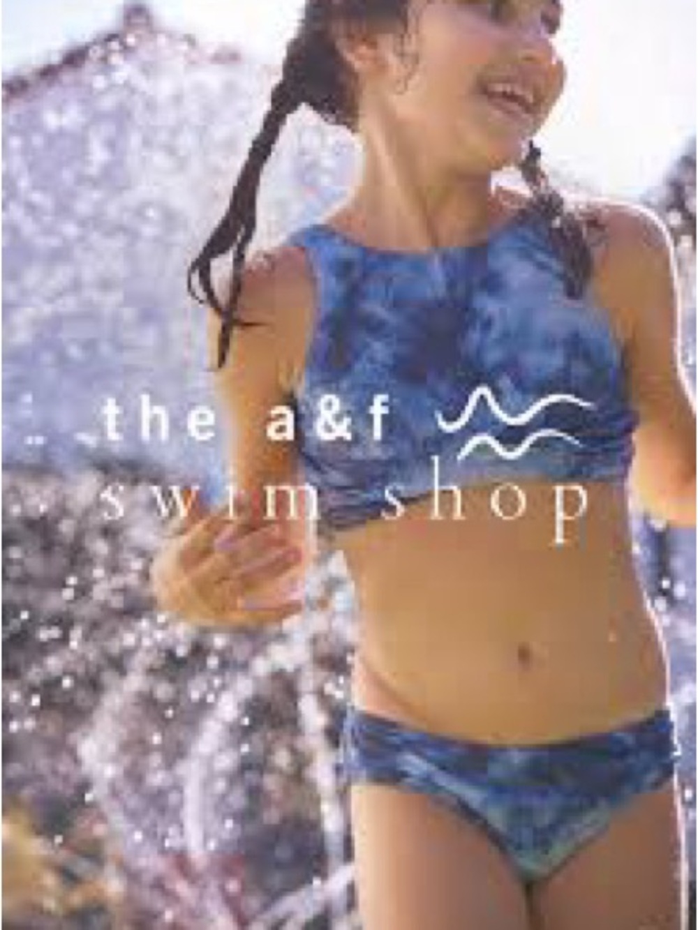 abercrombie kids Navy Tie-Dye Two-Piece Swim Bikini